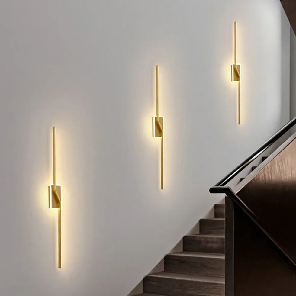 contemporary gold wall lights led