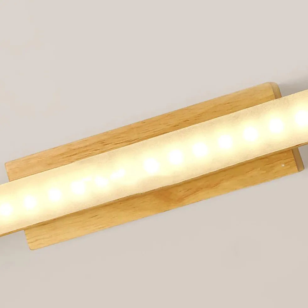 Linear Led Wooden Mirror Lights