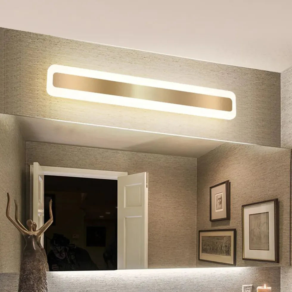 Gold Flush Led Bathroom Mirror Lights