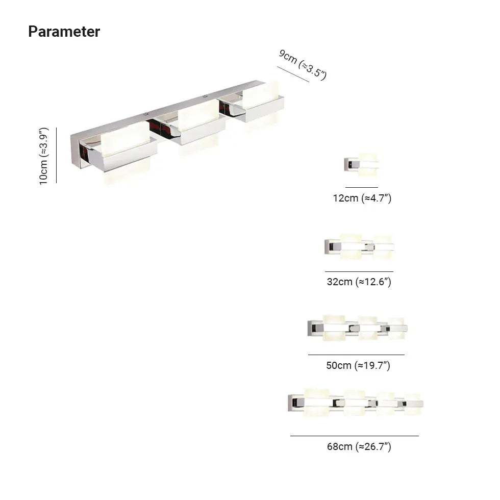 Square Lampshades Led Bathroom Wall Lights