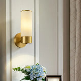 Cylinder for Bathroom Brass Wall Lights