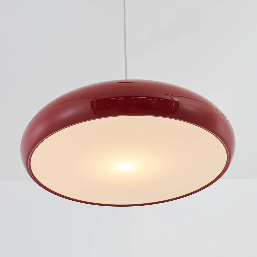 Disc Glossy Modern Single Head Pendant Light