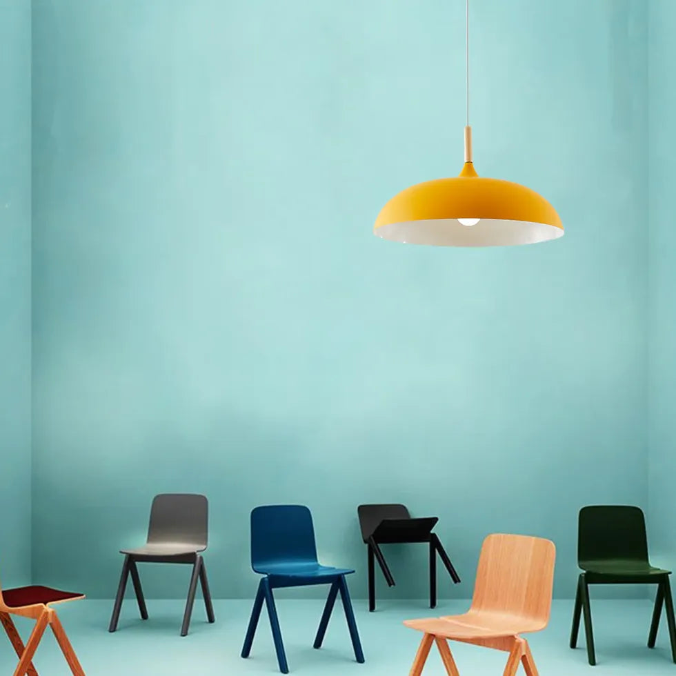 Matte Minimalist Round Modern Pendant Light