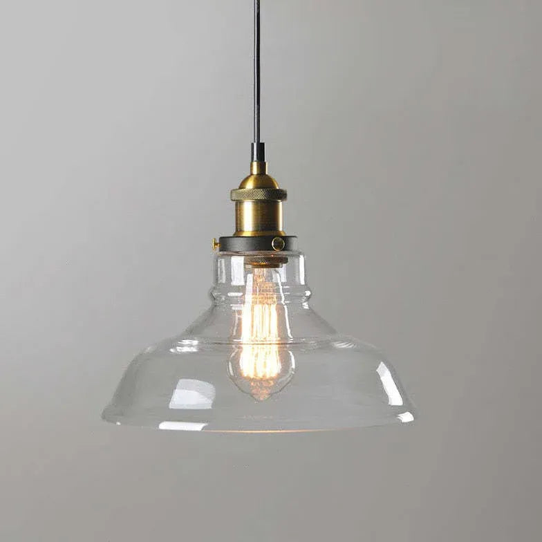 light clear amber smoke pendant light