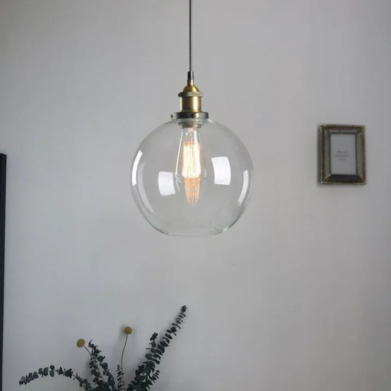 light clear amber smoke pendant light