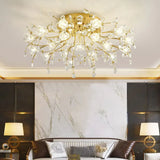 Crystal Flower Modern Luxurious Ceiling Light