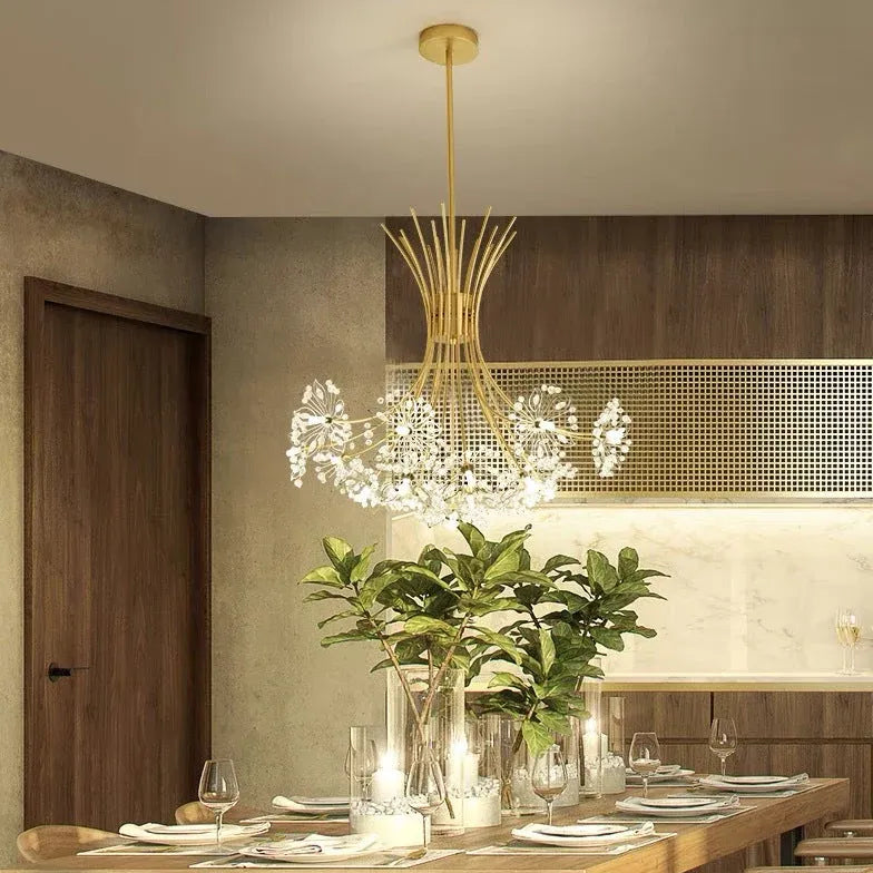 Golden Bouquet Dining Room LED Pendant Light