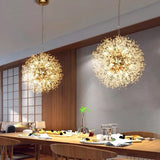 Starburst Gold Crystal Modern Ceiling Light