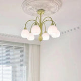 Radial White Flower Modern Bedroom Ceiling Light