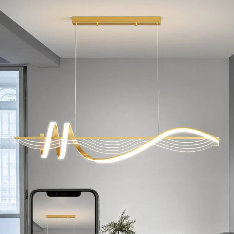 Spiral Shapes for Dining Room LED Pendant Light