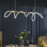 Louise Curved Gold Statement Pendant Light