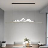 Mountain Contour LED Modern Linear Pendant Light