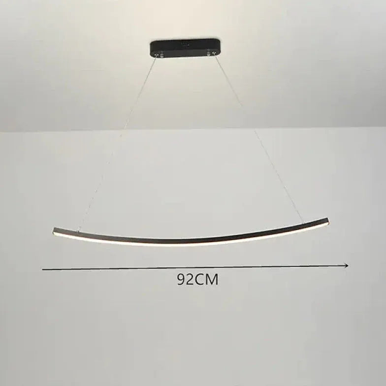 Minimalist Curved Dining Room Pendant Light