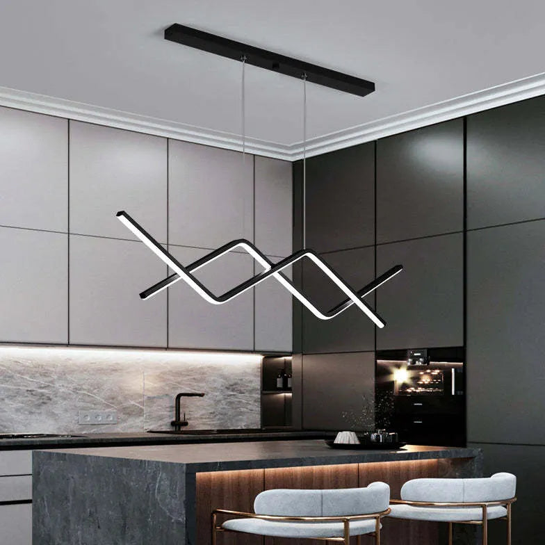 Geometric Strips Kitchen Pendant Light