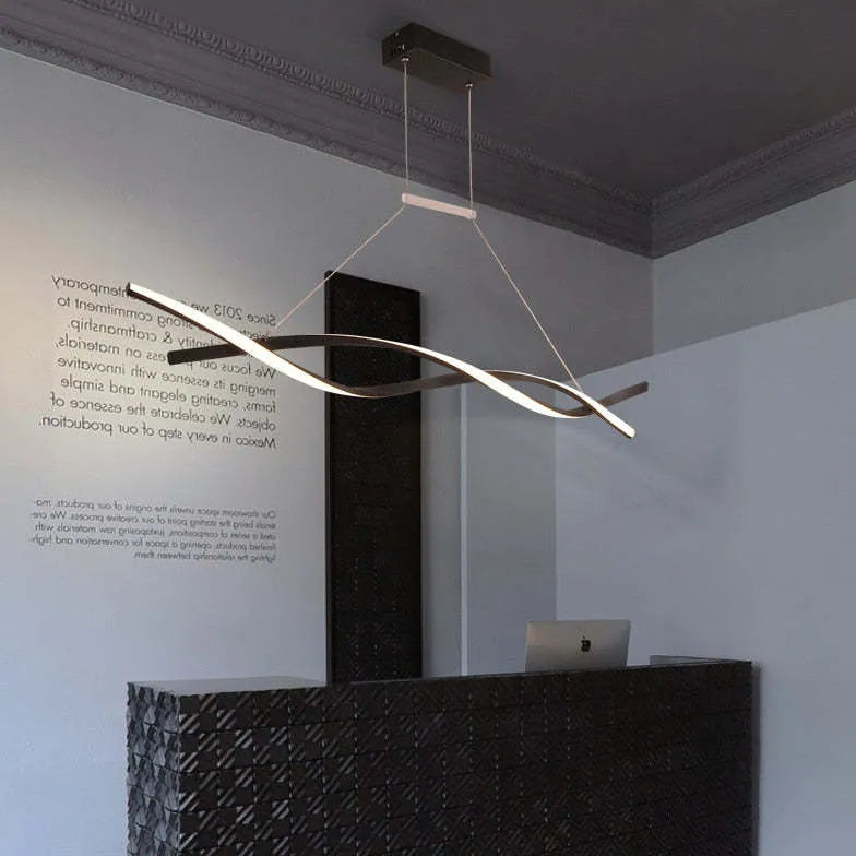 Double Curve Wrapped Modern Pendant Light