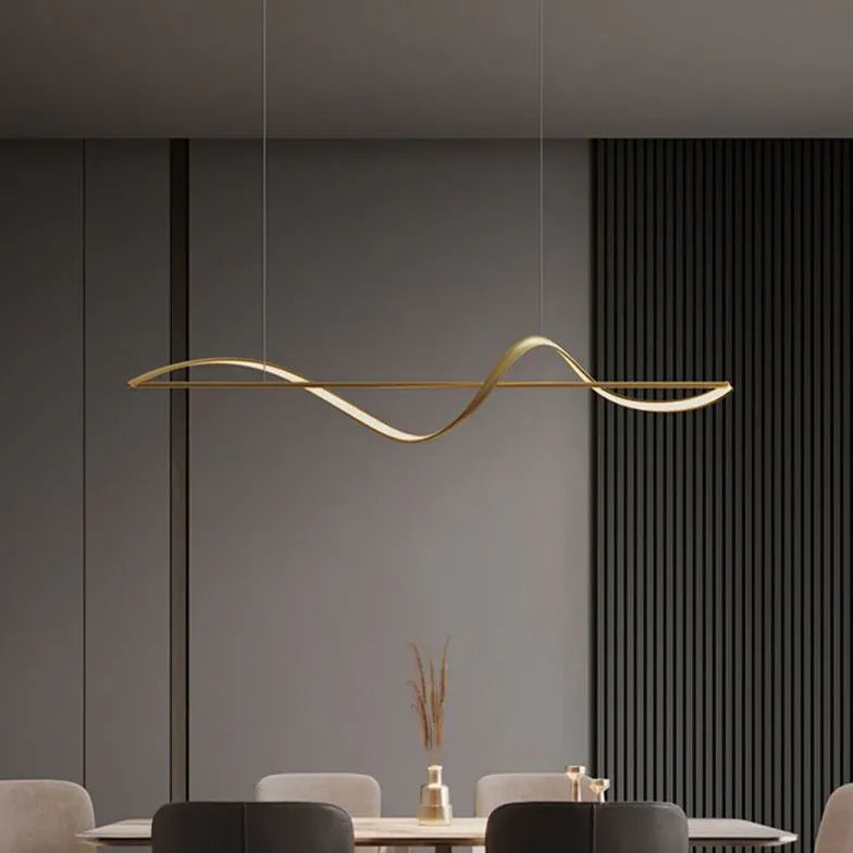 Minimalist Waves Modern Dining Room Pendant Light