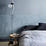 Black Linear Metal Plug Industrial Floor Lamp