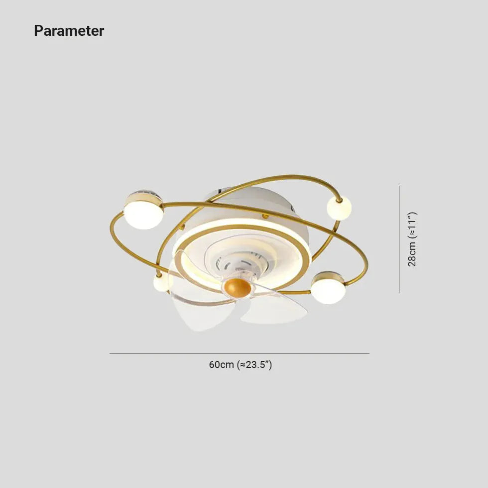 Planets Orbiting Modern Ceiling Fan With Light