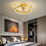 Wave Invisible Bedroom Ceiling Fan With Light