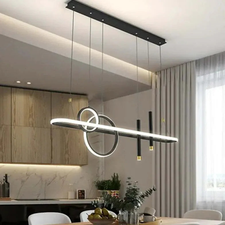 Multi-Loop Straight Line Dining Room Pendant Light