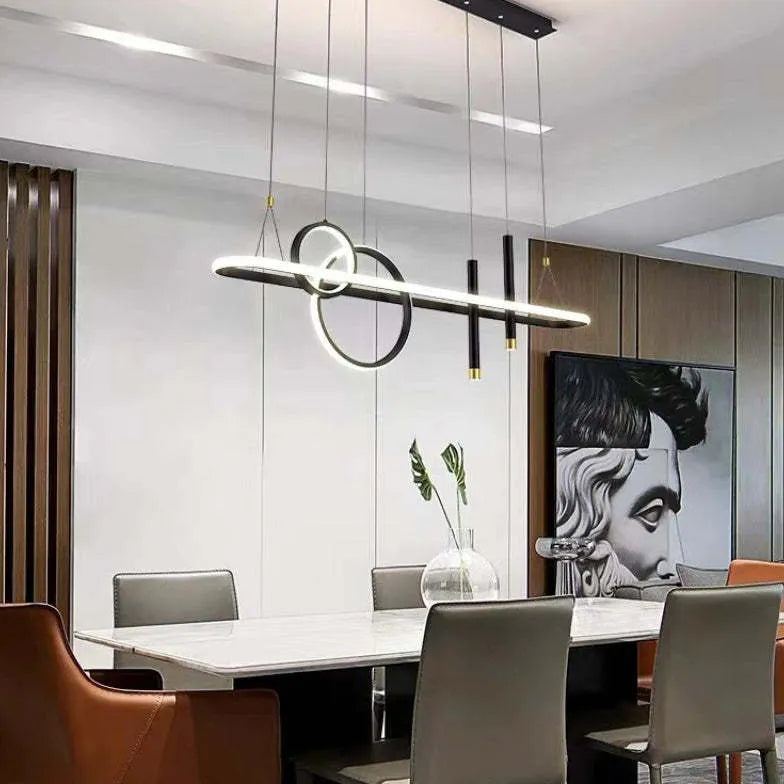 Multi-Loop Straight Line Dining Room Pendant Light