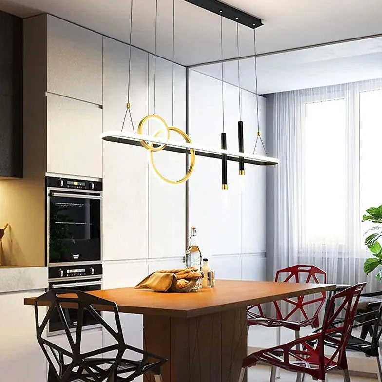 Multi-Loop Straight Line Dining Room Pendant Light