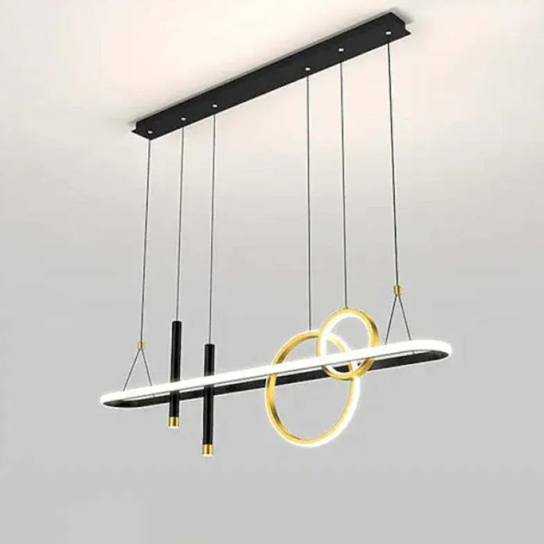 Multi-Loop Straight Line Dining Room Pendant Light