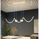 Wavy Spherical Shape Modern Dining Room Pendant Light