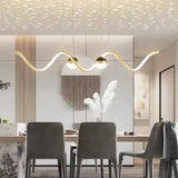 Wavy Spherical Shape Modern Dining Room Pendant Light