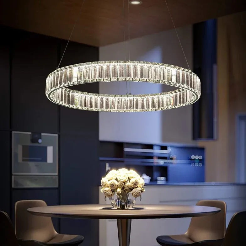 Fence Type Crystal Dining Room Pendant Light