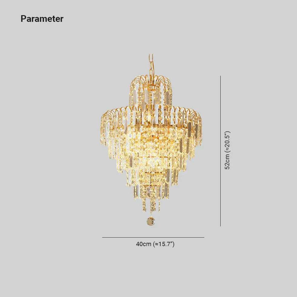 Multi-Light Design Luxury Crystal Gold Chandelier