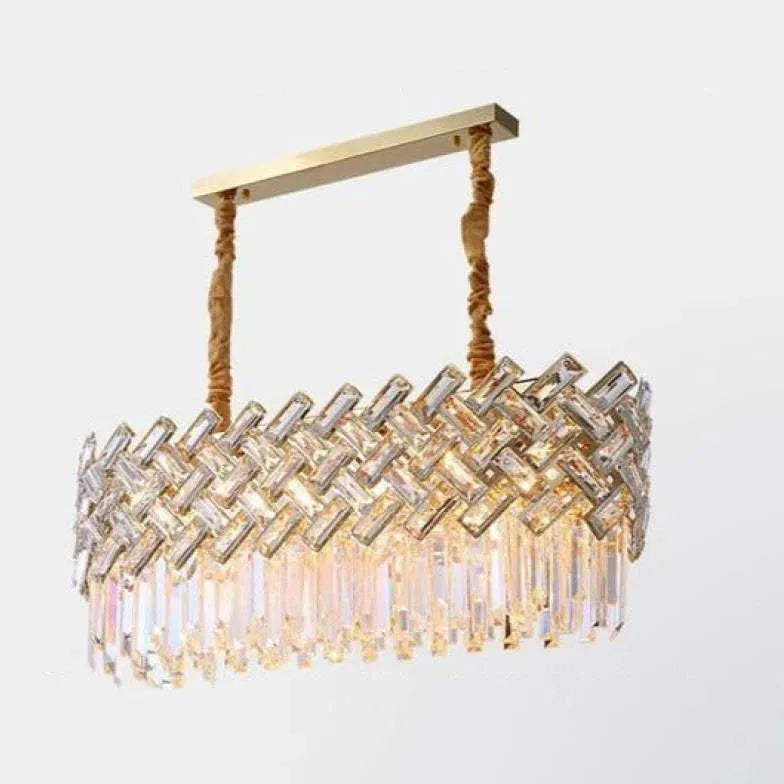 Luxury Gold Round Crystal Chandelier