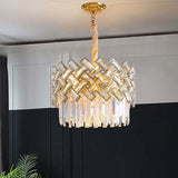 Luxury Gold Round Crystal Chandelier