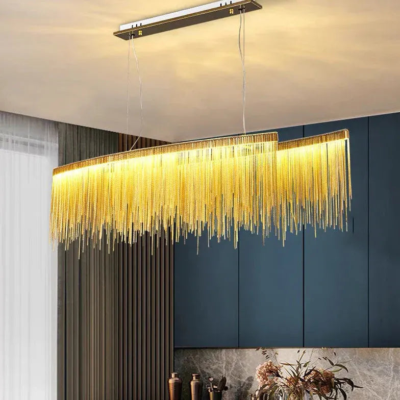 Gold Chain Kitchen Pendant Light