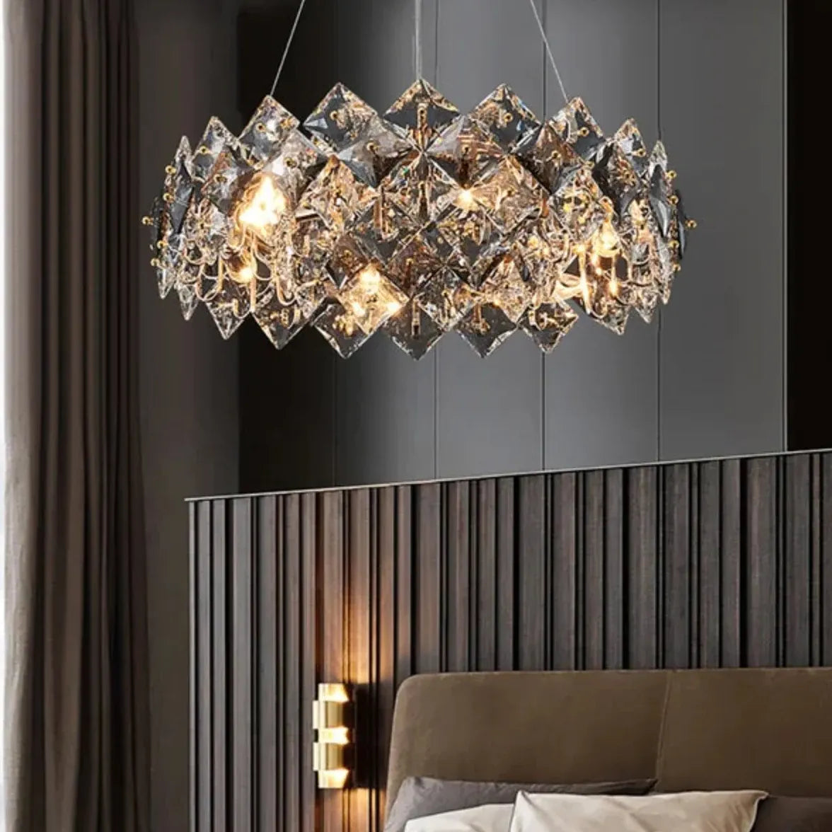 Diamond Folds Crystal Modern Pendant Light