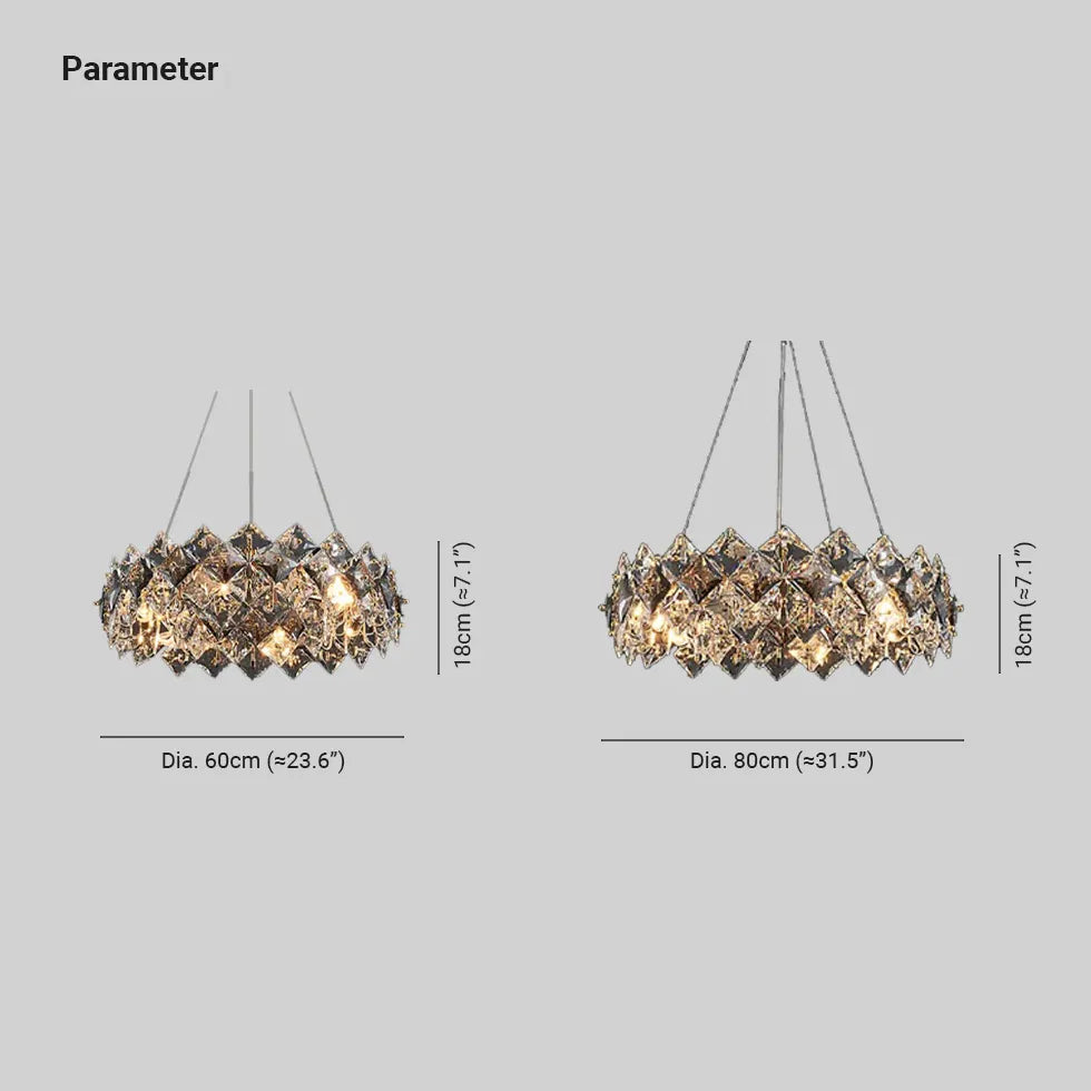 Diamond Folds Crystal Modern Pendant Light