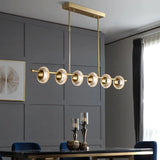 Long Ring Glass Gold Pendant Light