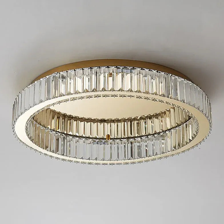 Crystal Ring Gold Modern Ceiling Light