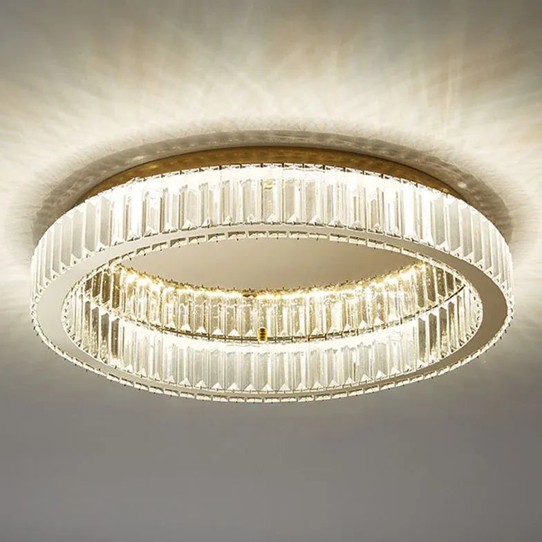 Crystal Ring Gold Modern Ceiling Light