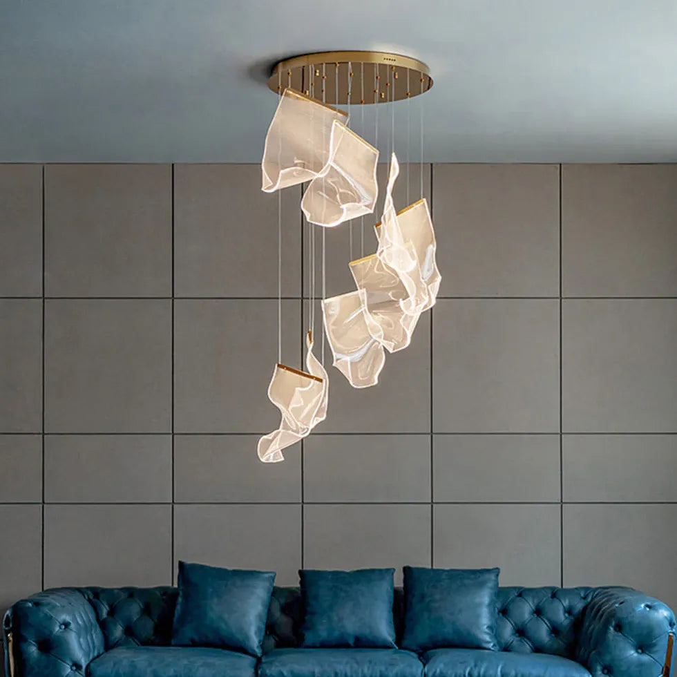 Flow Irregular Gold for Dining Room Chandelier