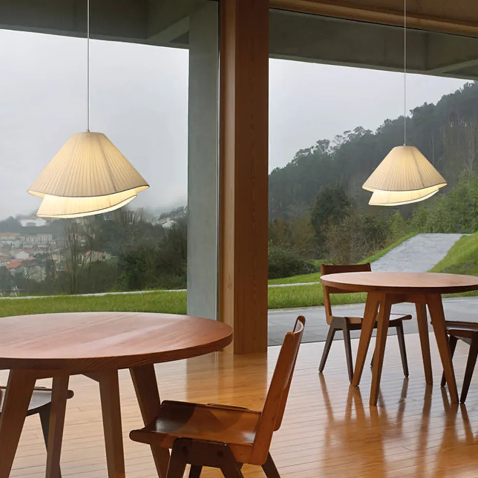 Folded Fabric Minimalist Pendant Light