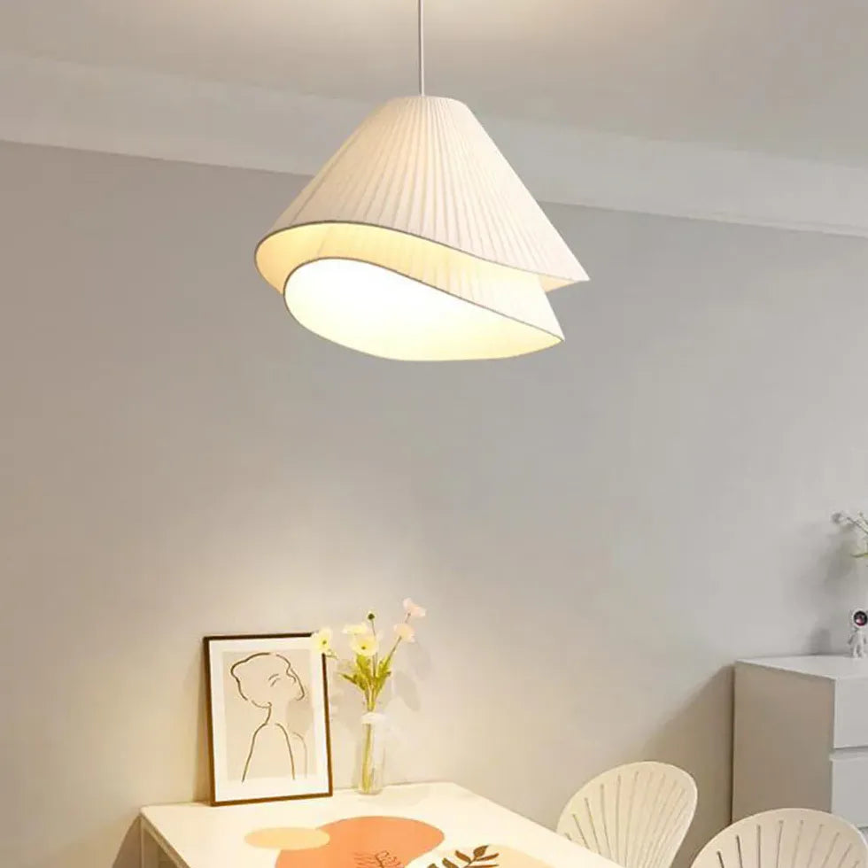 Folded Fabric Minimalist Pendant Light