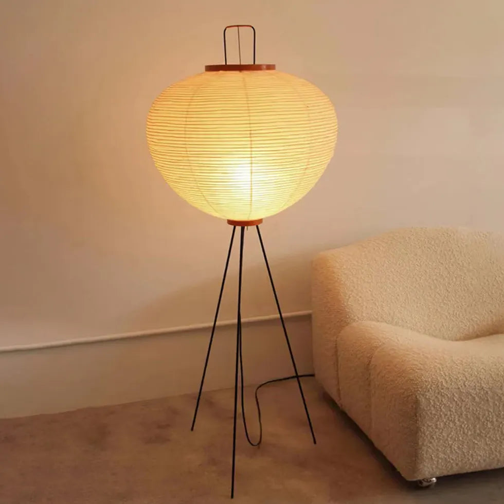 Paper White Lantern Modern Floor Lamp