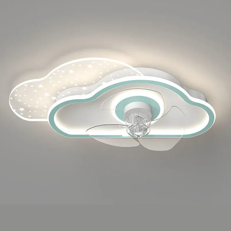 Transparent Cloud LED Ceiling Fan With Light