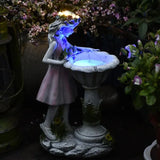 Pink Fairy Girl Garden Outdoor Lights