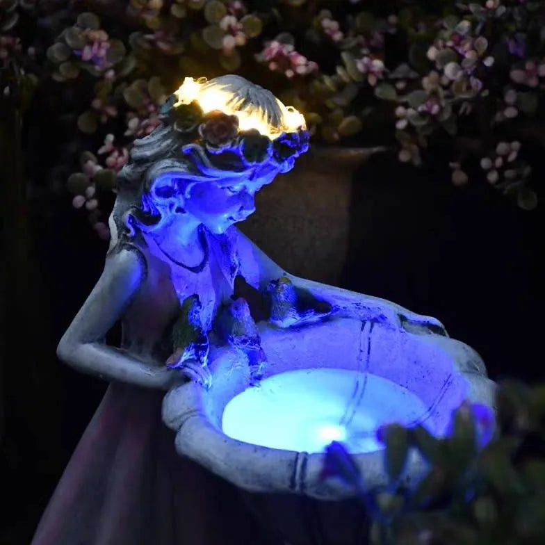 Pink Fairy Girl Garden Outdoor Lights