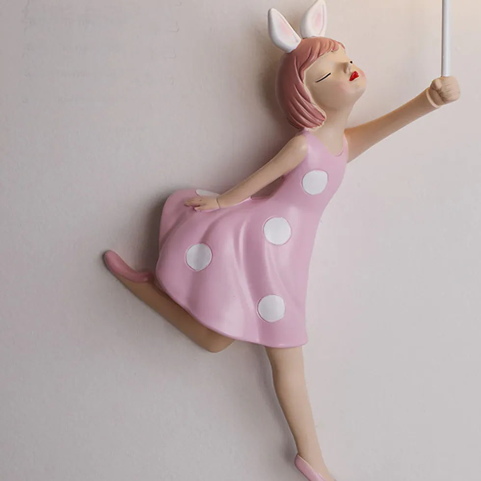 Girl Shaped Children's Bedroom Wall Lights