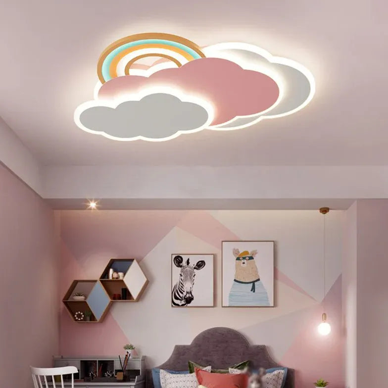 Rainbow Cloud Bedroom LED Flush Ceiling Lights