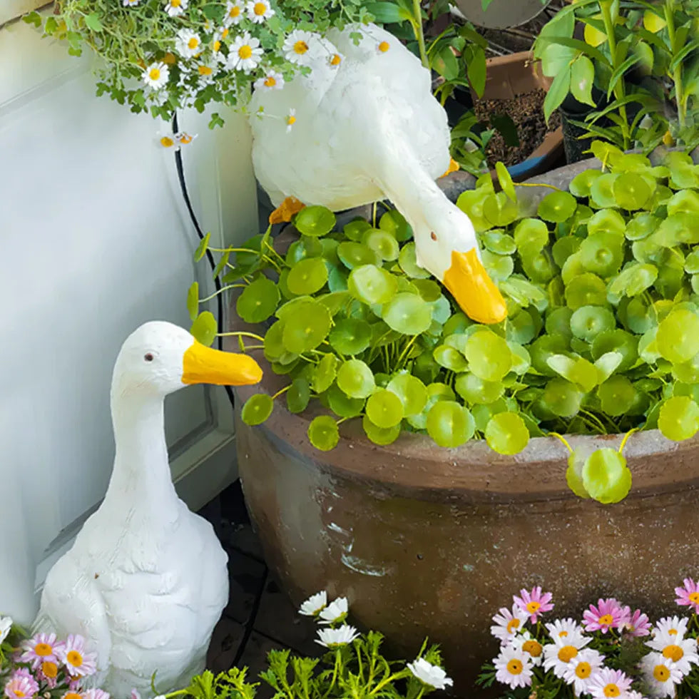 Animal Duck Goose Landscape Decoration Floor Lamp