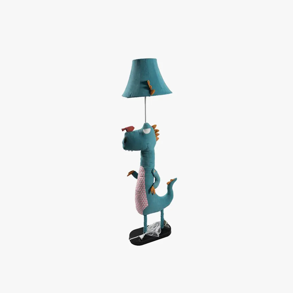 Cartoon Dinosaur Blue and Pink Floor Lamp